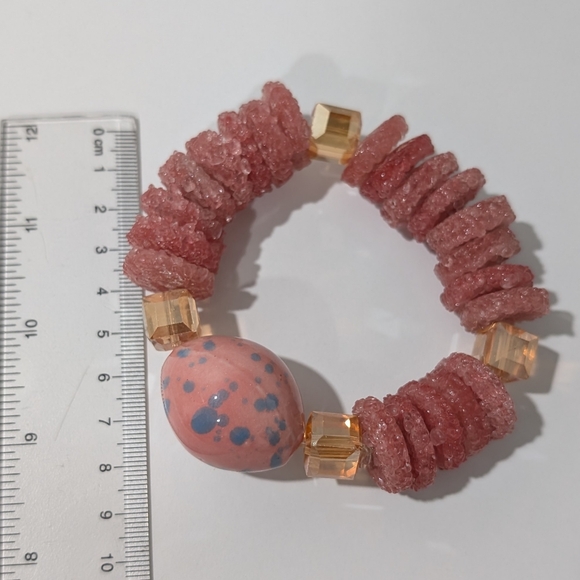 Natural Druzy Quartz Bracelet - Picture 4 of 5